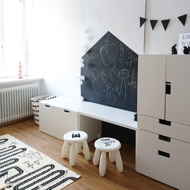 Kinderzimmer Inspiration - Kidsroom - schwarz weiß - whatalovelyay