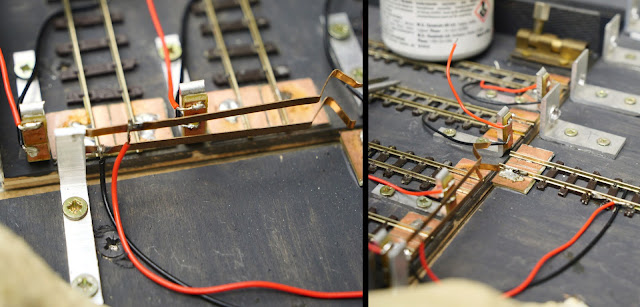 Wires soldered to every copper clad panel, and then to each track.