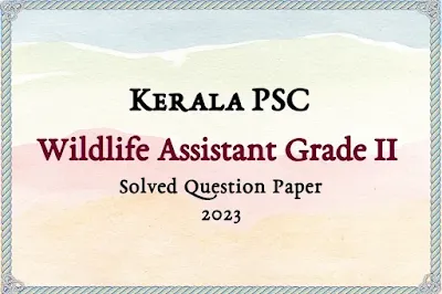Wildlife Assistant Grade II Answer Key | 09/06/2023