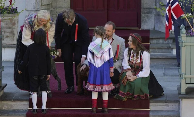 Crown Prince Haakon, Crown Princess Mette-Marit, their children Princess Ingrid Alexandra and Prince Sverre Magnus