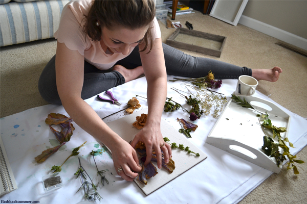 Flashback Summer: Dried Flower Shadow Box DIY tutorial