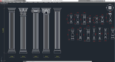 File CAD thư viện cột La Mã