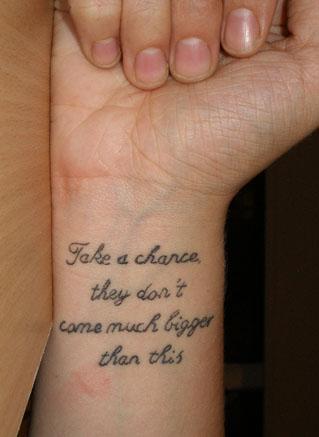tattoo design quotes. Sexy Tattoo Design - Wrists