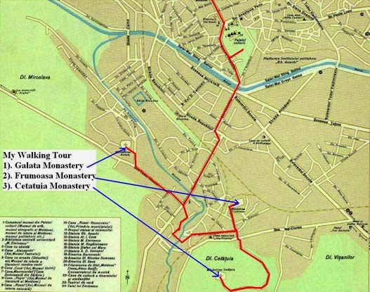 iasi monastery map