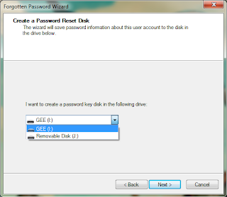 Membuat Password Reset Disk di Windows 7