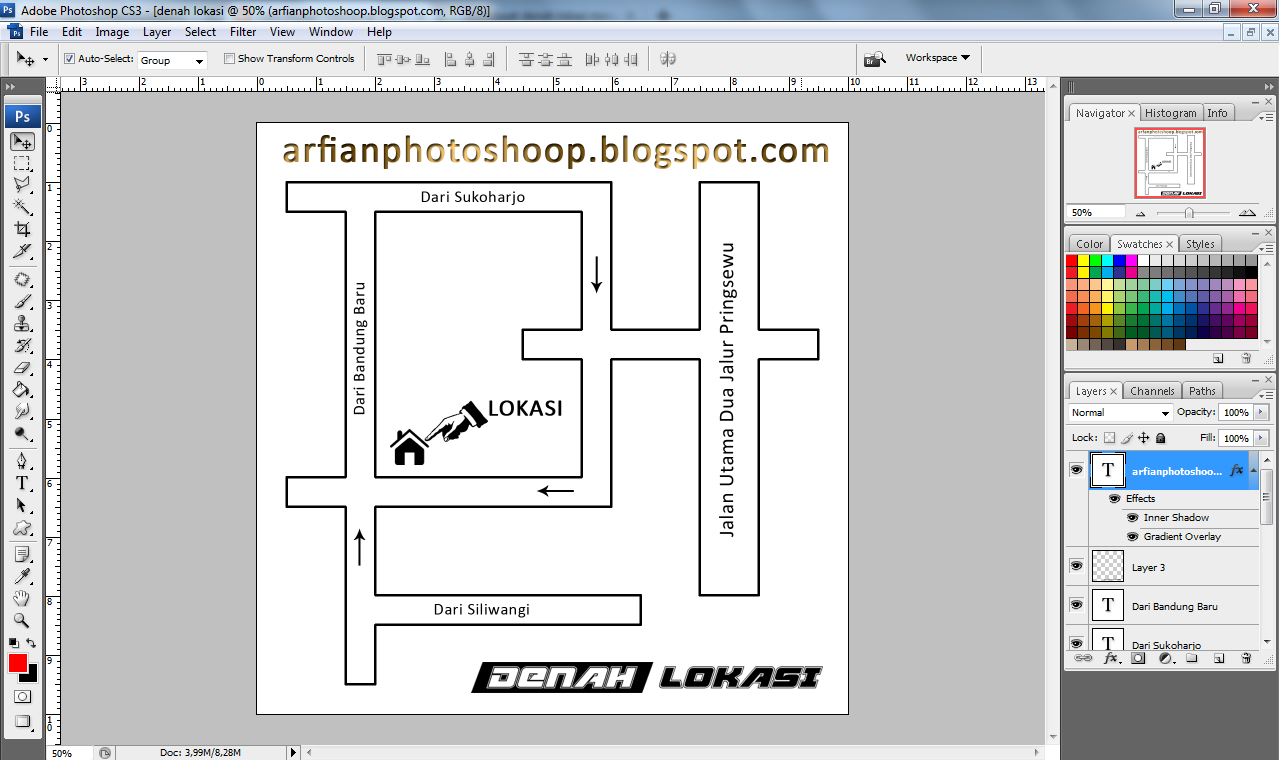 Cara Mudah Membuat Denah Lokasi Undangan Menggunakan Adope Photoshop