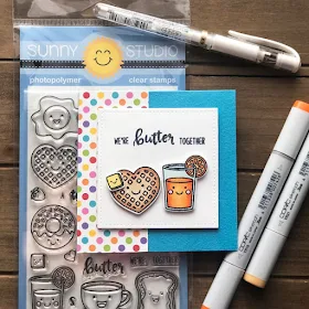 Sunny Studio Stamps: Breakfast Puns Punny Customer Card by Ashley Harris 