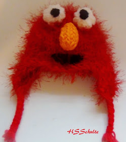 Loom Knit Elmo Hat