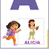 Alfabeto Ilustrado Dora Aventureira para Parede Espaço do Educador