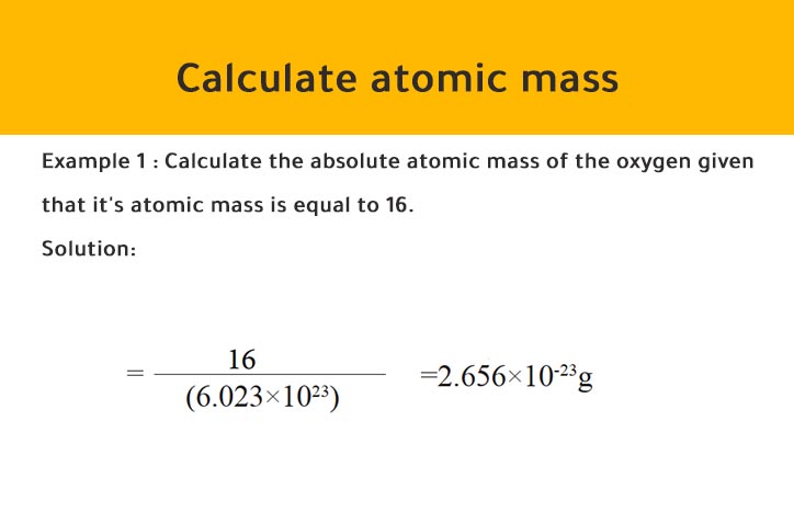 Calculate the absolute atomic mass of the oxygen given that it's atomic mass is equal to 16.