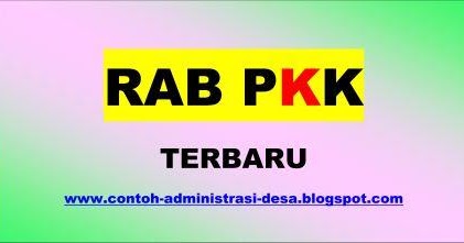Contoh RAB PKK Desa Tahun 2022 CONTOH FORMAT 