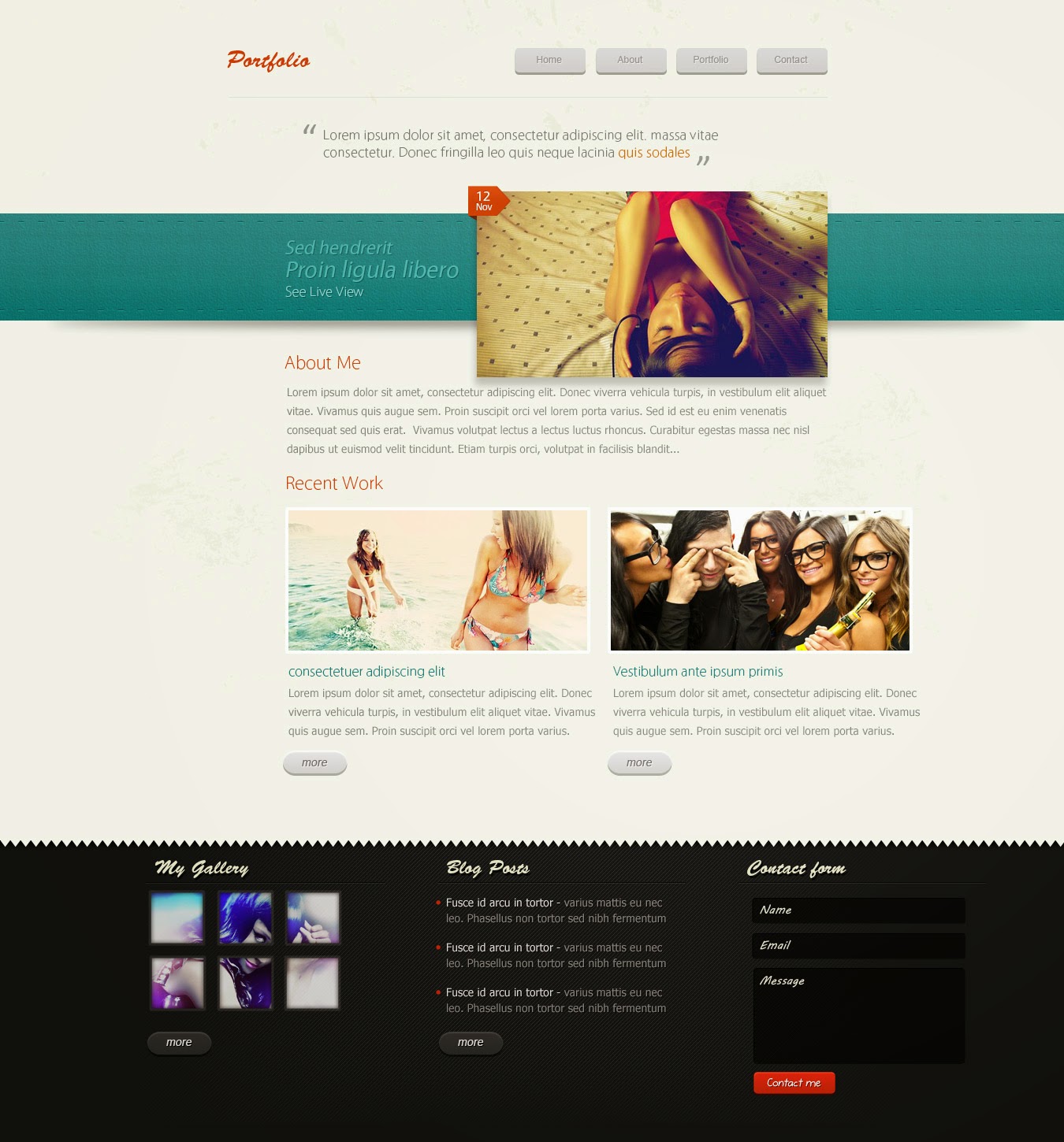 Portfolio PSD Template