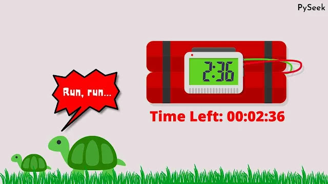 A countdown timer in python with tkinter library