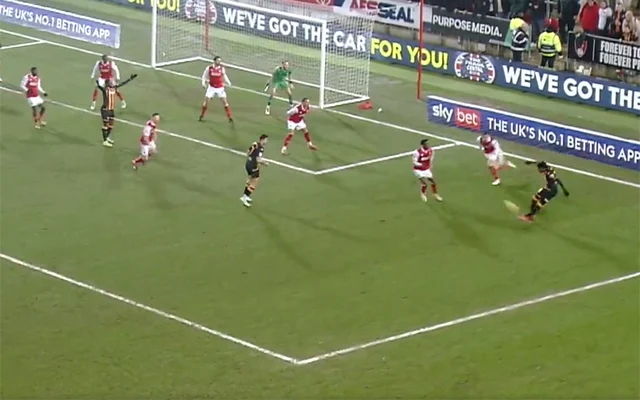 Jaden Philogene scores an outrageous Rabona for Hull City against Rotherham United