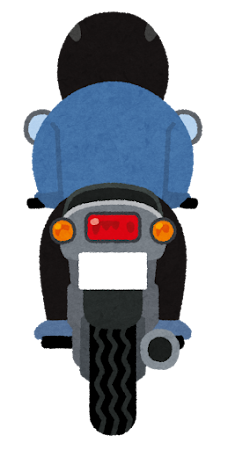 バイクに乗る人の後ろ姿のイラスト かわいいフリー素材集 いらすとや