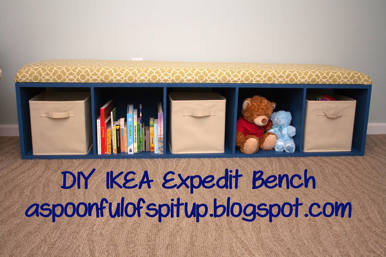 A Spoonful of Spit Up: DIY Expedit bench