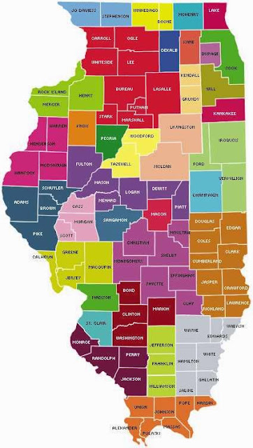 Solid illinois map