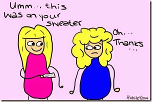 That White Girl - practical joke - this was taped to your sweater