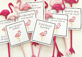 Flamingo party in a box with free pun printables @michellepaigeblogs.com