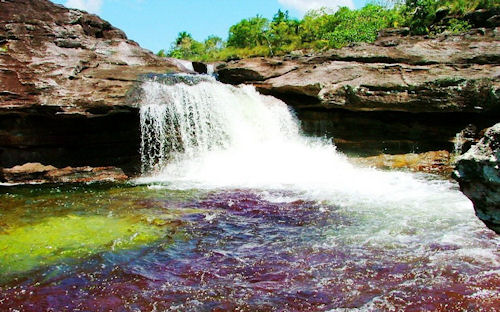 El río más hermoso de la tierra en Macarena, Colombia.