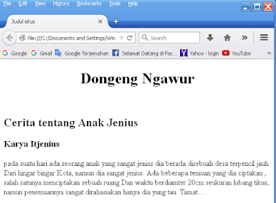 Cara Membuat tag Judul di HTML (H1,H2,H3)