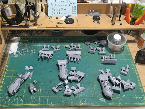 Dark Angels Scimitar Jetbikes WIP for Horus Heresy