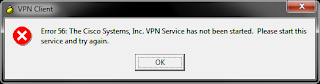 Cisco VPN Client Error 56