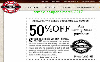 Boston Market coupons march 2017