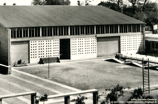 Gondreville - Centre de réadaptation, le gymnase  Architecte: Henri Prouvé  Construction: 1957  Détruit (ou démonté ?) 