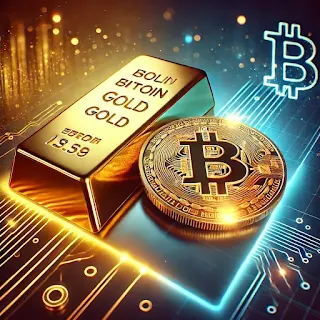 Chart comparing Bitcoin and gold investments