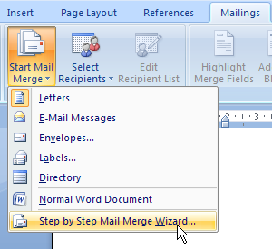 membuat mail merge