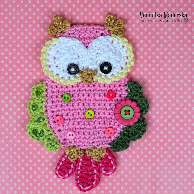 Crochet owl by Vendula Maderska