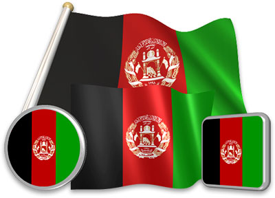 Afghan flag animated gif collection