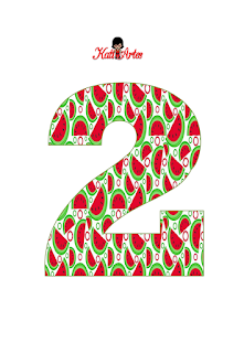 Abecedario con Sandías. Alphabet with Watermelons.