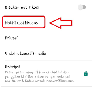 Pilih Notifikasi Khusus