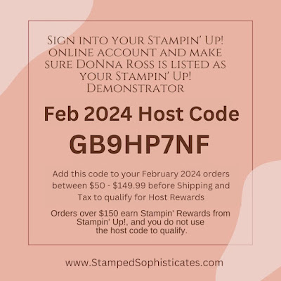 Stampin' Up! February 2024 Host Code Donna Ross Demo