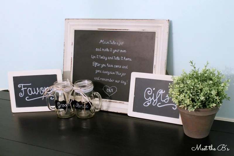 DIY Chalkboard Wedding Crafts