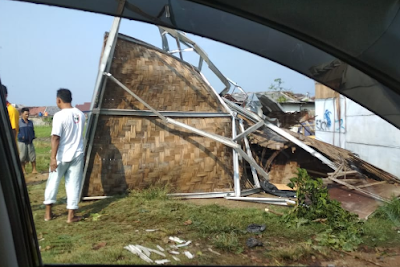 Angin Puting Beliung Hantam Daerah Sukarame Bandarlampung