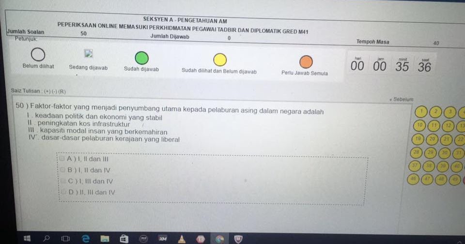 Soalan Pengetahuan Am Peperiksaan Online Spa - Terengganu r