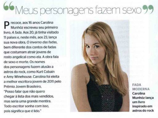 Carolina Munhóz na Revista Época