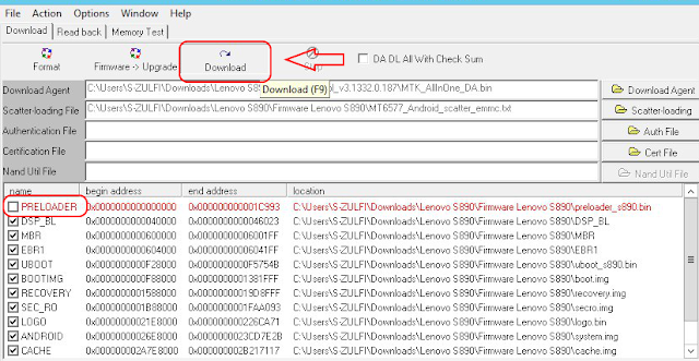 Cara Flash Lenovo S890 Menggunakan Flashtool