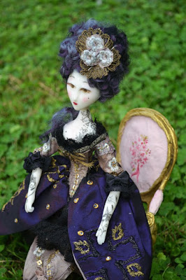 Marie antoinette doll hand made tatoos- etsy boutique