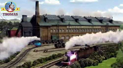 Northwestern Railways Island of Sodor steamworks friends Thomas the train and Rosie the pink engine