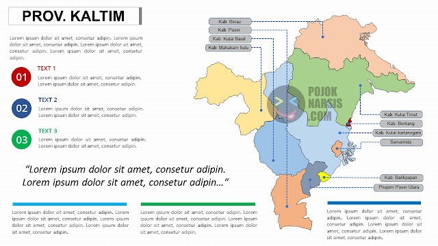 Peta Provinsi Kalimantan Timur Editable Powerpoint