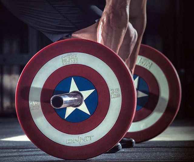 Platos del Capitán América para pesas Barbell 