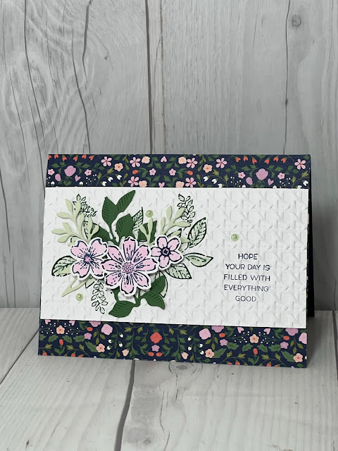 Floral greeting card using the Stampin' Up! Petal Park Bundle
