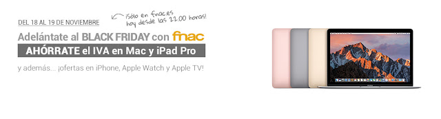 Adelántate al Black Friday Fnac Apple