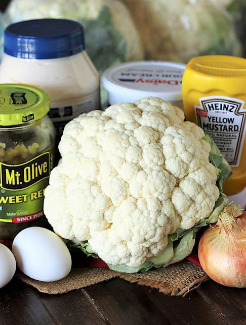 Cauliflower Mock "Potato" Salad Ingredients Image