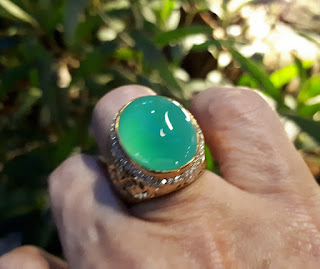 Batu Bacan Doko Relaxa Super HQ BC075 Body Glass Giwang Ikatan Perak