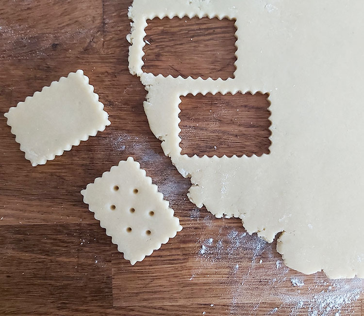 Pâte découpée pour petits-beurre